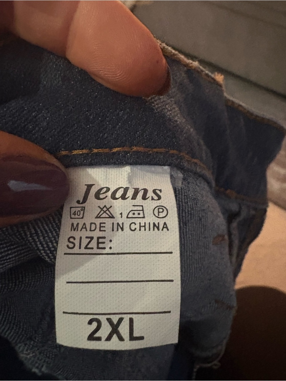 Women’s Cropped Wide-leg Blue Denim Jeans, 2X - Picture 4 of 4